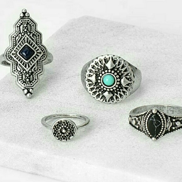 Artisan Moon Jewelry - HOST PICK⭐GORGEOUS 4pc Bohemian Ring Set⭐